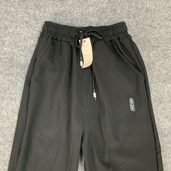 Chase New Design Pant Women M Medium Black Drawstring Straight Leg Loose Fit - Picture 4 of 10